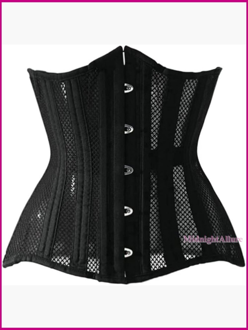 Steel Boned Underbust Corset Satin Waist Training Shaper Cincher